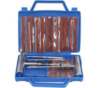 SIO Kit Reparación Pinchazos 27 Piezas para Coche, Moto y Camión - Set Profesional Tubeless con Mechas, Herramientas y Estuche - Reparación Rápida de Neumáticos sin Desmontar