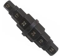 SIO Llave Eje Rueda Moto 12-24mm 3/8" - Llave Allen Multimedida para Eje Delantero Moto - Herramienta Montaje y Desmontaje Ruedas - Compatible KTM, Yamaha, Honda, BMW, Kawasaki