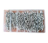 SIO Surtido Remaches Aluminio 400 Piezas - Kit Remaches Pop 3,2 4,0 4,8 mm en Estuche - Remaches Ciegos para Metal Chapa Reparación Coche Bricolaje Profesional Taller Automoción - Estuche Remaches