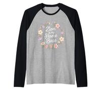 Sion es mi Base misionero mormón Camiseta Manga Raglan