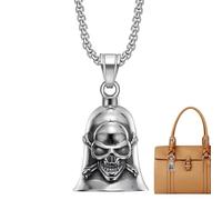 Sionhiuo Bell Bell - Campana de Moto Gremlin versátil con diseño de Calavera, Hip-Hop para Moteros, Campanas Protectoras para Bolsos, Bicicletas