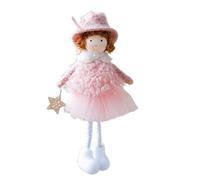 Sionhiuo Colgante de ángel, decoración navideña de ángel, colgante de niña de peluche, para habitación infantil, jardín, techo, puerta de casa, pared