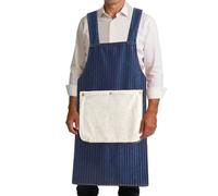 Sionhiuo Delantal Chef - Delantal Cruzado para Hornear, de Chef para Cocina y Trabajo - para Hornear Carniceria Pintura Peluqueria Limpieza Jardin