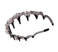 Sionhiuo Diadema Trenzada - Con Diseño De Strass Y Púas | Banda para Decorativa Antideslizante para Niñas y Mujeres en Hogar Bodas Novias Citas Vacaciones Diario y Festivales Musicales