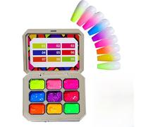 Sionhiuo Esmalte de uñas de gel para manicura, 9 colores, manicura con lunares, para principiantes, mujeres, niñas, casa, salón, , vacaciones, vida cotidiana