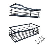 Sionhiuo Estante De Pared para Ducha - Organizador De Almacenamiento con Estantes Adhesivos para Ducha - Soporte para Toallas 2 Piezas para Jabón Champú Y Gel De para Hogar Casa Y Decoración