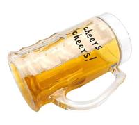 Sionhiuo Jarras de Cerveza Para Congelador - Vaso De Cerveza Para Bromas,Copa Doble Capa Novedosa 450ml Para Playa Barbacoa Fiestas Junto A La Piscina Reuniones Familiares