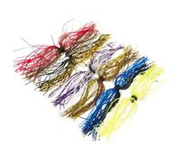 Sionhiuo Juego de 6 faldas de pesca de silicona para pesca de perca en agua salada, ríos, lagos, orillas, barcos, camping, supervivencia y vacaciones