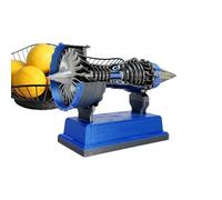 Sionhiuo Modelo de motor turboventilador, modelo de turboventilador giratorio, pieza coleccionable, juguete de ciencia, juguete educativo, juguete decorativo para escuela, hogar, niñas, adultos
