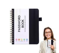 Sionhiuo - Organizador de contraseñas de bolsillo compacto con tapa dura, seguro para organizar direcciones importantes de sitios web, correos electrónicos, nombres de usuario