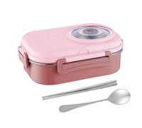 Sionhiuo Panera de acero inoxidable para niños pequeños - Contenedor de comida dividido en 3 compartimentos, fiambrera a prueba de fugas, para oficina, escuela, niños, estudiantes, conductores