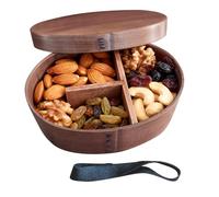 Sionhiuo Para la escuela, subdivisión a prueba de fugas con banda elástica | Caja de comida de madera | Para alimentos, escuela, adultos, niños pequeños, viajes, sushi, bebé, comidas, ensaladas