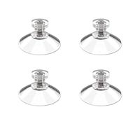 SIOPPKIK 4 Ventosas Redondas de plástico de Transparente 30 mm con Tuerca moleteada para puertas de baño, Chupones Ventosas Aislantes Termicos, Ventosas para Cristales