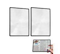 SIOPPKIK Lupas de Páginas 3X(300%) Rectangular Lupa de Lectura Lente de Fresnel para Lectura Mapa Libro en Letra Pequeña 4.70"x7" Clear (2 Pack)
