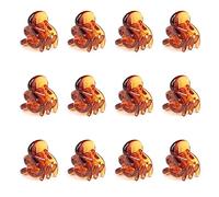 SIOPPKIK Pinza Pelo, 12 PCS Mini Clips De Pelo, Clips de Cabello Pequeños para Niñas y Mujeres con Caja (Marrón)