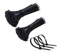 SIOPPKIK Sujetacables de plástico 100mm x 1.9 mm+150 mmx 1.9mm, negro bridas para cables, envolturas de corbata de alta resistencia, Fuerte y largo, Resistencia a altas temperaturas,100 piezas