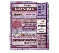 SIOQCKIS Coperta regalo della nonna da nipote, festa della mamma, festa del Ringraziamento, regalo di Natale per nonna, coperta da 127 x 152 cm, regalo di compleanno