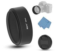 SIOTI estándar Foco Parasol de Metal + paño de Limpieza + Tapa del Objetivo Compatible con Nikon Canon Fuji Pentax Sumsung Leica Lente de Rosca estándar