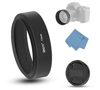 SIOTI estándar Foco Parasol de Metal + paño de Limpieza + Tapa del Objetivo Compatible con Nikon Canon Fuji Pentax Sumsung Leica Lente de Rosca estándar