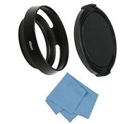 SIOTI Parasol de lente de 49 mm, tratamiento antirreflectante mate de oxidación, aleación de aluminio, con 1 tapa de lente de 58 mm, compatible con Sony/Canon/Nikon/Fuji, etc. Lente de cámara > 40 mm