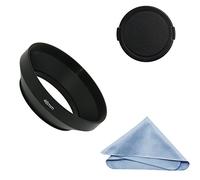 SIOTI Parasol de Objetivo Gran Angular + paño de Limpieza + Tapa del Objetivo Compatible con Nikon Canon Fuji Pentax Sumsung Leica Lente de Rosca estándar