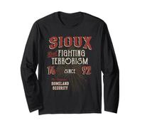 Sioux luchando contra el Terrorismo Desde 1492 nativos Americanos Manga Larga