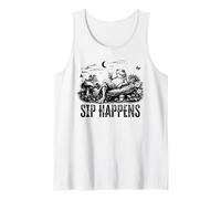 Sip Happens Frog Chill Humor Camiseta sin Mangas