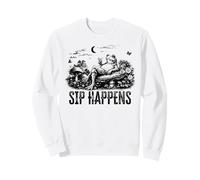 Sip Happens Frog Chill Humor Sudadera