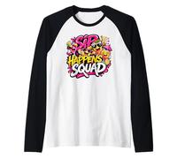 Sip Happens Squad - Equipo Divertido para Beber Camiseta Manga Raglan