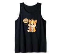 Sip Sip: ¡Viva el Perro Corgi Boba Kawaii! Camiseta sin Mangas