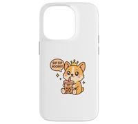 Sip Sip: ¡Viva el Perro Corgi Boba Kawaii! Carcasa para iPhone 14 Pro