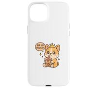 Sip Sip: ¡Viva el Perro Corgi Boba Kawaii! Carcasa para iPhone 15 Plus