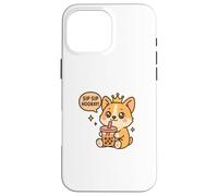 Sip Sip: ¡Viva el Perro Corgi Boba Kawaii! Carcasa para iPhone 16 Pro MAX