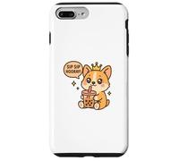 Sip Sip: ¡Viva el Perro Corgi Boba Kawaii! Carcasa para iPhone 7 Plus/8 Plus