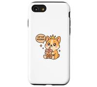 Sip Sip: ¡Viva el Perro Corgi Boba Kawaii! Carcasa para iPhone SE (2020) / 7/8