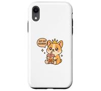 Sip Sip: ¡Viva el Perro Corgi Boba Kawaii! Carcasa para iPhone XR