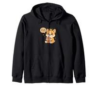 Sip Sip: ¡Viva el Perro Corgi Boba Kawaii! Sudadera con Capucha