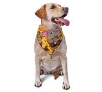Sipeigyd Animals On Noah's Ark1-1 bufanda lavable para perro, triángulo, ajustable, pañuelo para cachorros para niñas o niños, tamaño mediano y grande