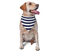 Sipeigyd Bandanas para perro con rayas azul marino y blanco, bandanas para perro, bufanda triangular, baberos de franela de algodón grueso, bandana para perros y gatos pequeños, medianos y grandes