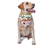 Sipeigyd Bright Color Music- Bandanas de verano para perro, bandana ajustable para perro, para niños, niñas, mascotas, ropa y accesorios, lavable, bandana triangular para perros