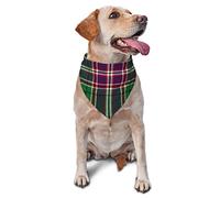 Sipeigyd Bufanda triangular para mascotas, bufanda de tartán de caza del clan escocés MacFarlane para mascotas, accesorios de ropa para mascotas, bufanda a cuadros para perros pequeños a grandes