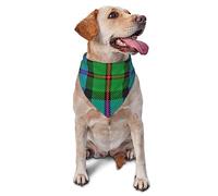 Sipeigyd Bufanda triangular para mascotas, bufanda escocesa del clan MacLeod of Harris a cuadros para gatos y perros, accesorios de ropa para mascotas, bufanda a cuadros para perros pequeños a grandes