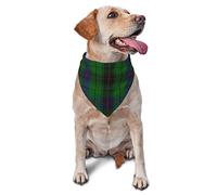 Sipeigyd Bufanda triangular para mascotas, diseño de cuadros escoceses de Clan Davidson a cuadros, para gatos y perros, accesorios de ropa para mascotas, bufanda a cuadros para perros pequeños a