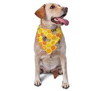 Sipeigyd Honeycombs-1 bufanda lavable para perro, triangular, ajustable, pañuelo para cachorros, para niñas o niños, tamaño mediano y grande