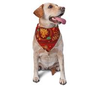 Sipeigyd Pañuelo para perro con texto en inglés "Year of the Dragon 2024 Happy Chinese New Year" para mascotas, pañuelos reversibles, pañuelos, baberos triangulares, accesorios de decoración de