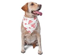 Sipeigyd Pañuelos para perro con corazones rosados, bufanda para perros pequeños, medianos y grandes