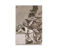 sipfsi Póster decorativo de Francisco Goya con obras maestras (El sueño de la razón produce monstruos) para interiores, lienzo decorativo para pared, dormitorio, moderno, impresión para el hogar, 60 x