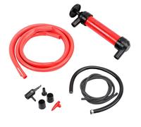 Siphon Pump | Alloy + PVC, 200 cm Hose, 200 Capacity | Manual Hand Pump for Gas Oil Water | Portable Transfer ump with 2 Hoses, for Car Boat Aquarium