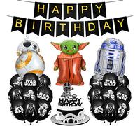 Siphus Globos Cumpleaños Niño, Kit Decoracion Fiesta, Adornos Feliz Cumpleaños, Globos Guerra Star, Guirnalda Happy Birthday, Tarta Topper para Fiesta Cumpleaños Infantil