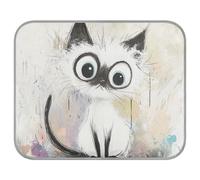 siphylline A Cartoon Cat Summer Cool Pet Pad - Cama para gatos con refrigeración automática y lavable, para gatos al aire libre, esterilla inalámbrica refrescante para Perros S